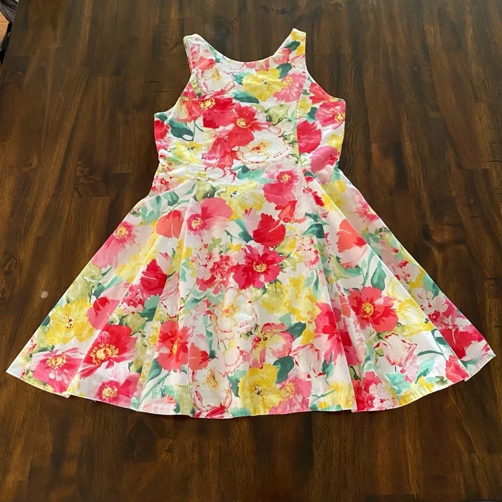 Ralph Lauren Floral Cotton Sateen Dress